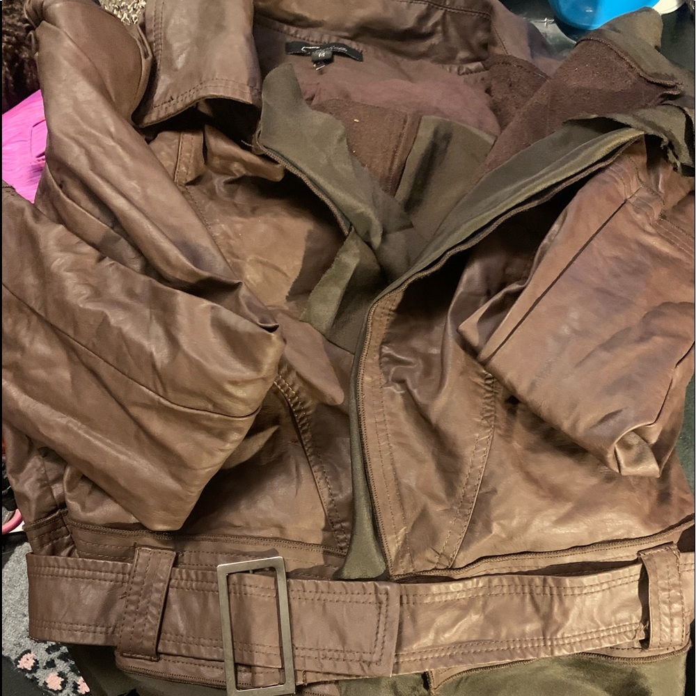 Brown Cecico Leather Jacket